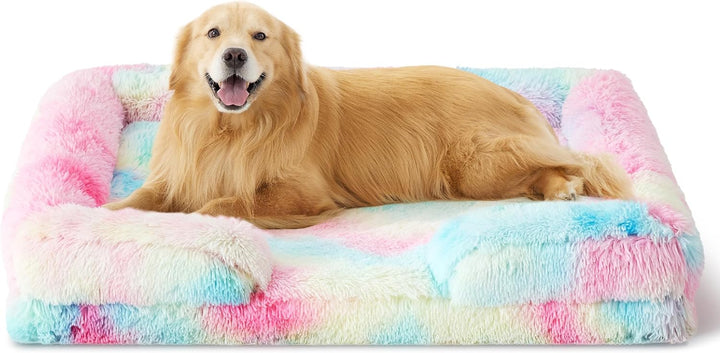 Orthopedic Dog Beds Large Sized Dog - Washable Large Dog Cat Bed Waterproof, Comfort Dogs Couch Sofa with Washable Removable Cover, Pet Bed with Nonskid Bottom, Grey, 35"
