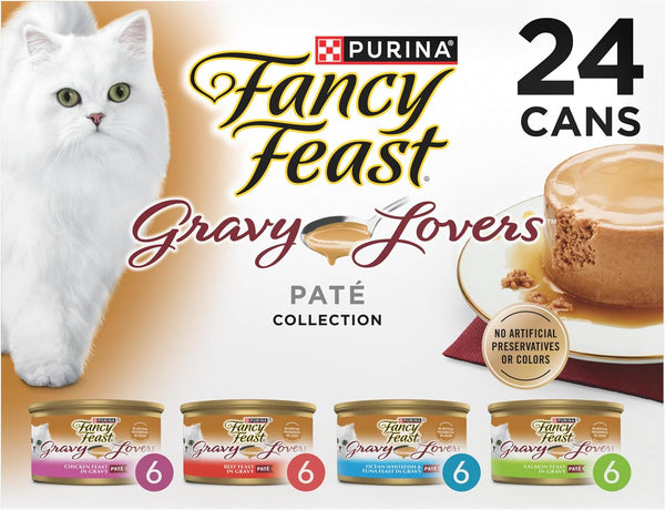 Purina Gravy Lovers Variety Pack Feast Pate in Wet Cat Food Gravy - (Pack of 1) 4.5 Lb. Boxes
