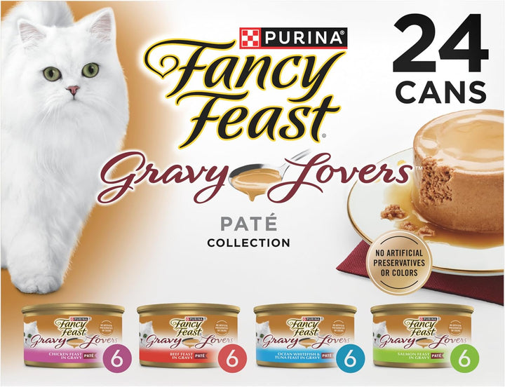 Purina Gravy Lovers Variety Pack Feast Pate in Wet Cat Food Gravy - (Pack of 1) 4.5 Lb. Boxes