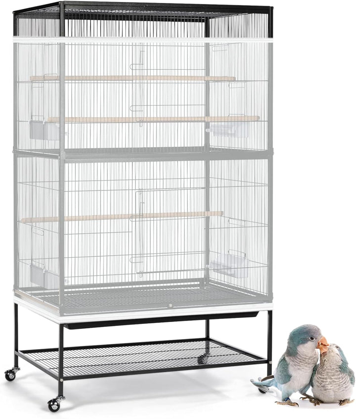 Large Bird Cage Seed Cather,Bird Cage Cover Adjustable Soft Airy Skirt Guard Birdcage Nylon Mesh Net for Parrot Parakeet Macaw African round Square Cages Cover (118 * 31.5In/300 * 80Cm) (Black)