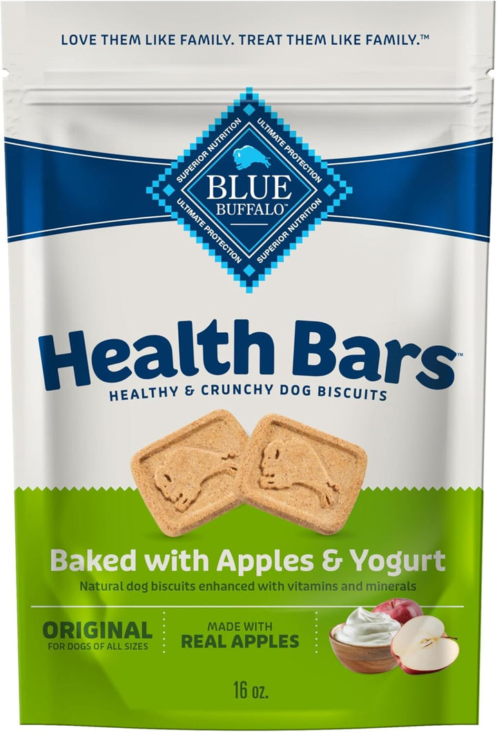 Health Bars Crunchy Dog Biscuits, Oven-Baked with Natural Ingredients, Bacon, Egg & Cheese , 16-Oz Bag