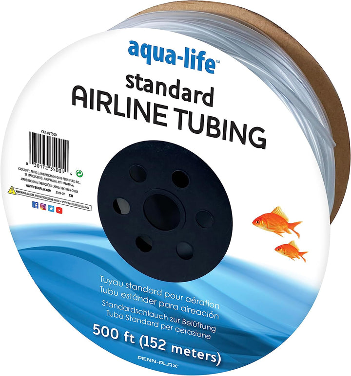 Standard Airline Tubing for Aquariums – Clear and Flexible – Resists Kinking – Safe for Freshwater and Saltwater Fish Tanks – 25 Feet