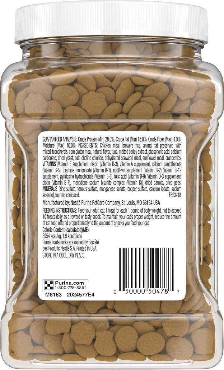 Purina  Natural Cat Treats, Party Mix Natural Yums with Wild Caught Tuna and Added Vitamins, Minerals and Nutrients - 20 Oz. Canister