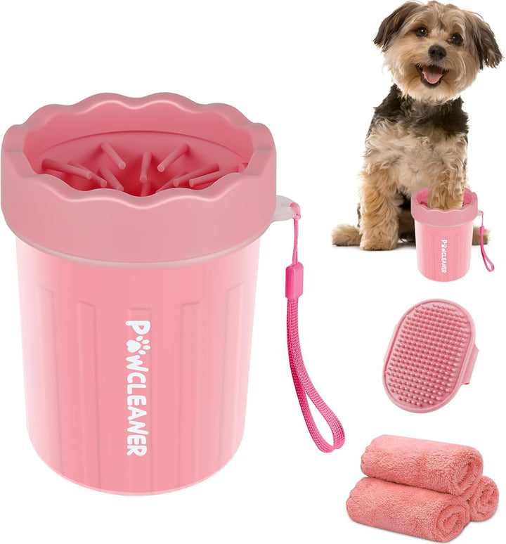 Dog Paw Cleaner, Dog Paw Washer, Paw Muddy Paw Cleaner, Pet Foot Cleaner for Small Medium Large Breed Dogs/Cats (With 3 Absorbent Towel)