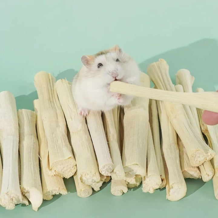 300G Snacks Sweet Bamboo Chew Toy for Rabbits Chew Sticks for Hamster Chinchilla Guinea Pig,Molar Treats Snack for Small Animals