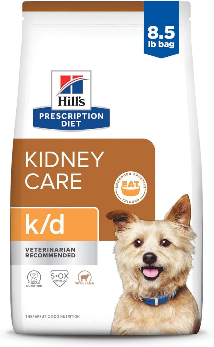 K/D Kidney Care with Chicken Dry Dog Food, Veterinary Diet, 8.5 Lb. Bag