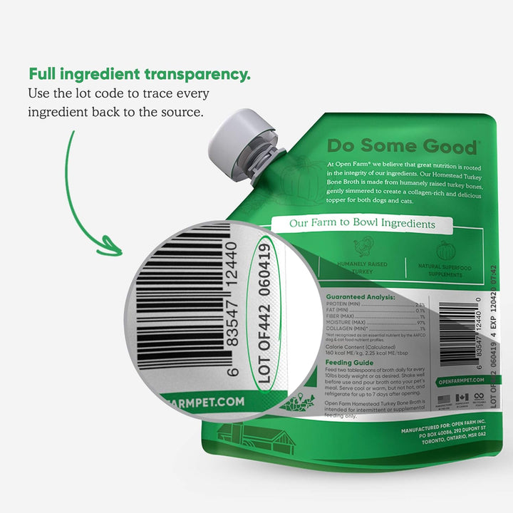 Bone Broth, Food Topper for Both Dogs and Cats with Responsibly Sourced Meat and Superfoods without Artificial Flavors or Preservatives, 12Oz