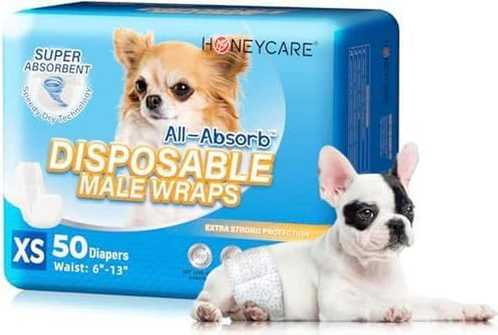 All-Absorb A26 Male Dog Wrap, 50 Count, Small