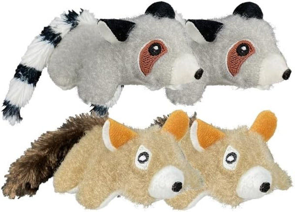 Lemur and Squirrel Cat Plush Set – 2 Piece Soft Cat Toys, Squirrel and Lemur Toy. (Pack of 2)