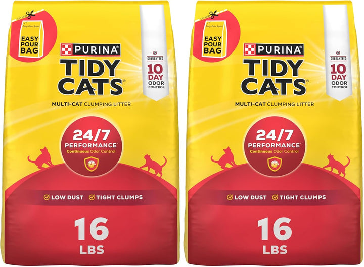 Purina  Clumping Cat Litter Odor Control, 24/7 Performance Multi Cat Litter - 16 Lb. Bag