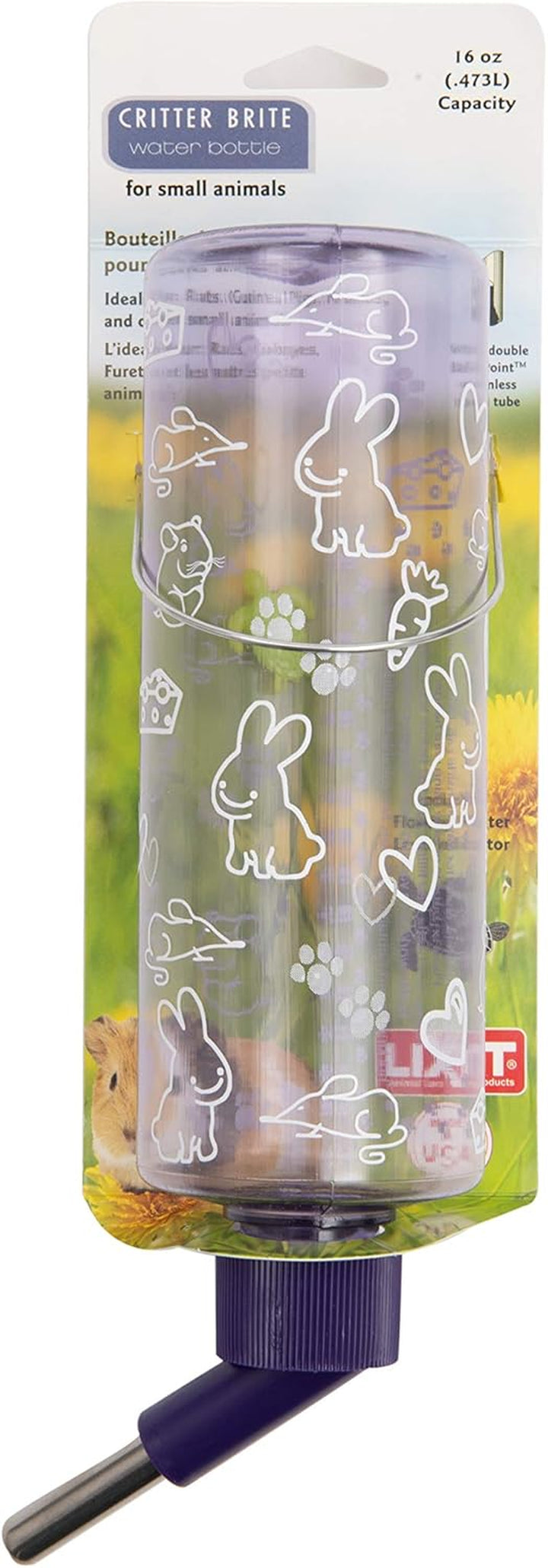 Weather Resistant Cage Water Bottles for Rabbits, Ferrets, Guinea Pigs Hamsters and Other Small Animals. (8-Ounce)