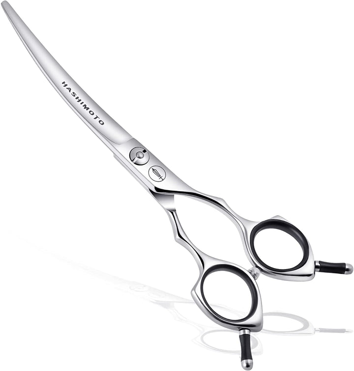 Dog Grooming Scissors, Curved Scissors for Dog Grooming, 6.5 Inch, 30 Degree of Curved Blade,Light Weight, Pet Shears for Trimming Face and Paws.