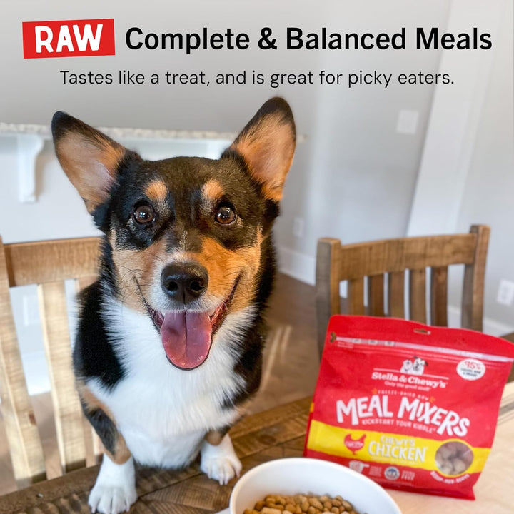 Freeze-Dried Raw Chicken Meal Mixers- Dog Food Topper and Mixer - Made with 95% Cage-Free Chicken, Organs & Bone - Perfect for Picky Eaters - Grain-Free - 3.5Oz