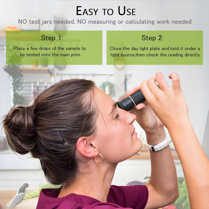 Seawater Salinity Refractometer, Automatic Temperature Compensation Sea Water Salinity Measurer for Aquarium, Hydrometer, 0-100Ppt & 1.000-1.070 Salinity Specific Gravity