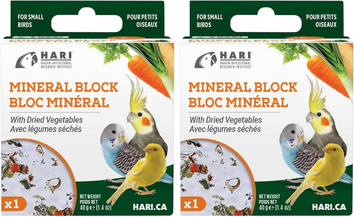 Mineral Block for Birds with Dried Vegetables, Calcium Supplement Bird Treat