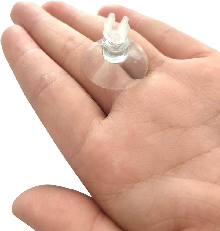 Aquarium Suction Cups, for Fish Tank Airline Tubing, with Clips 3/16" Air Hose Holder, 24Pcs (Clear)