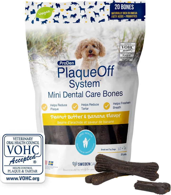 System Dental Care Bones - Dog Teeth Cleaning Bones for Oral Hygiene -Medium/Large Canine Formula - Bacon Flavor -17 Oz(Packaging May Vary)