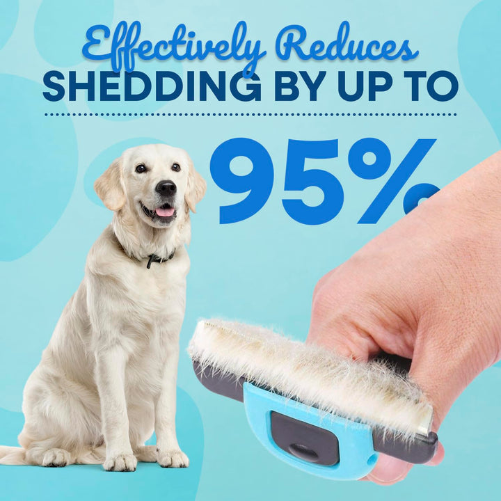 Deshedding Tool for Dogs & Cats, Pet Grooming Brush, Skin Friendly Deshedding Tool, Dog Brush for Shedding, Effectively Reduces Shedding by up to 95% for Short Medium Long Pet Hair (Blue)