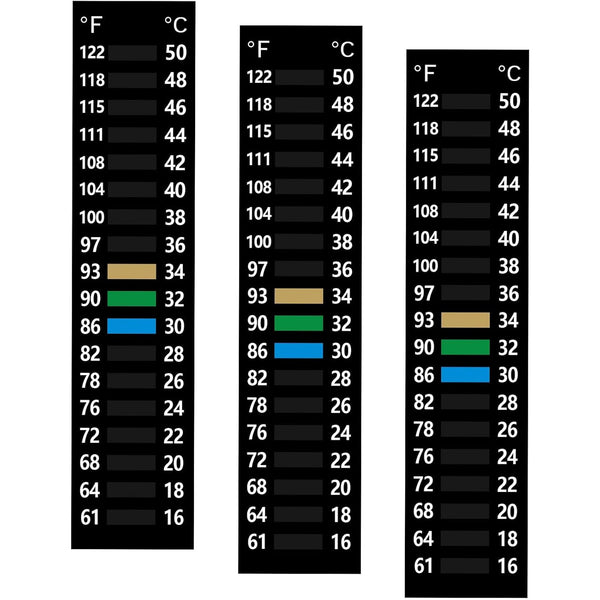 3PCS Aquarium Thermometer Strip 61-122℉(15-50°C), Easy-To-Read Fish Tank Thermometer Stick on Aquarium Test Strips for Aquarium Fish Tank, Adhesive Temperature Sticker Display for Brewing Aquarium