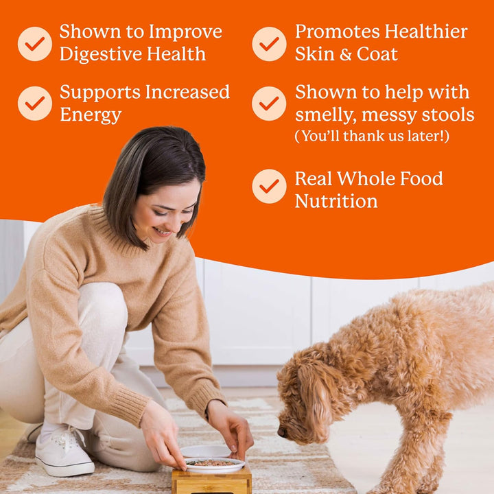 Veg-To-Bowl Fine Ground Dog Food, Human Grade Dehydrated Base Mix for Dogs, Grain Free Holistic Mix for Small Dogs (3 Pounds)