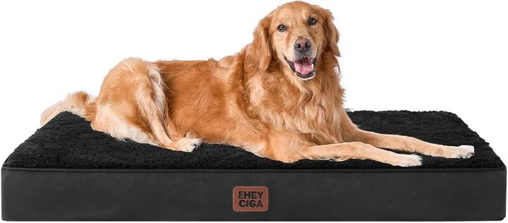 Orthopedic XL Dog Beds for Extra Large Dogs with Removable Washable Cover for Crate, Grey, 41X27