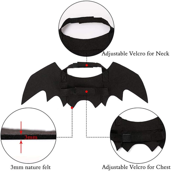 Cat Halloween Costume Bat Wings Pet Apparel Halloween Party Dress up Accessories for Cat Small Dogs Puppy Kitty Kitten Boy or Girl