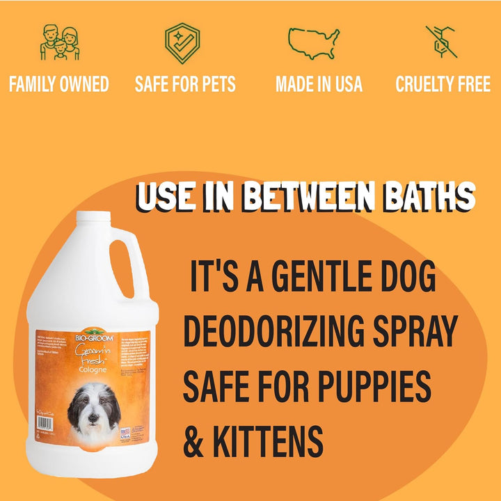 Groom'N Fresh Dog Cologne - Deodorizing Spray, Dog Bathing Supplies, Puppy Wash, Cat & Dog Grooming Supplies, Cruelty-Free, Made in USA, Dog Perfume - 8 Fl Oz 1-Pack