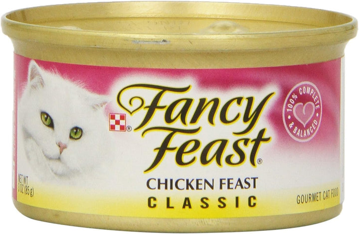 Poultry and Beef Feast Classic Pate Collection Grain Free Wet Cat Food Variety Pack - (Pack of 30) 3 Oz. Cans