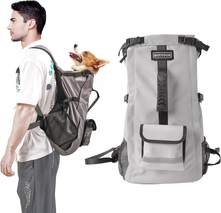 Dog Backpack for Small & Medium Dogs - Adjustable Pet Carrier for Travel & Hiking, Hands-Free Puppy Backpack with Storage Pockets, Breathable Mesh