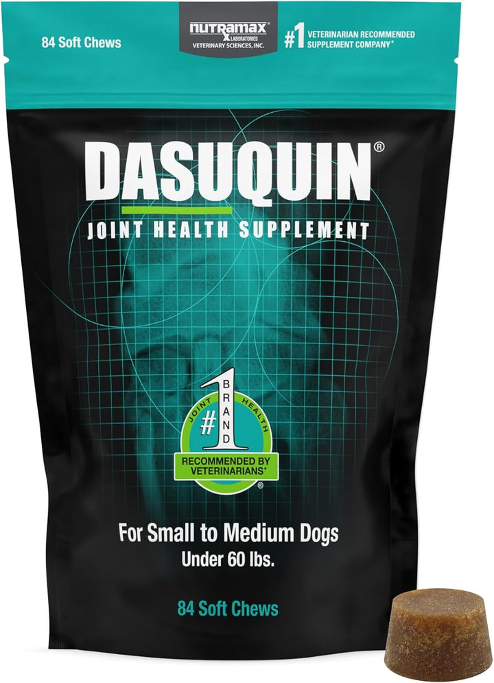Dasuquin Joint Health Supplement for Large Dogs - with Glucosamine, Chondroitin, ASU, Boswellia Serrata Extract, and Green Tea Extract, 84 Soft Chews, DASL84SC