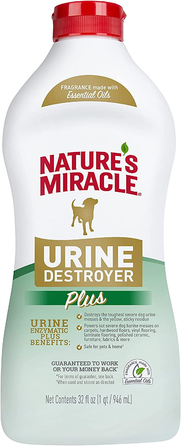Nature’S Miracle Urine Destroyer plus Dog, 32 Ounces, Enzymatic Formula, Ready-To-Use