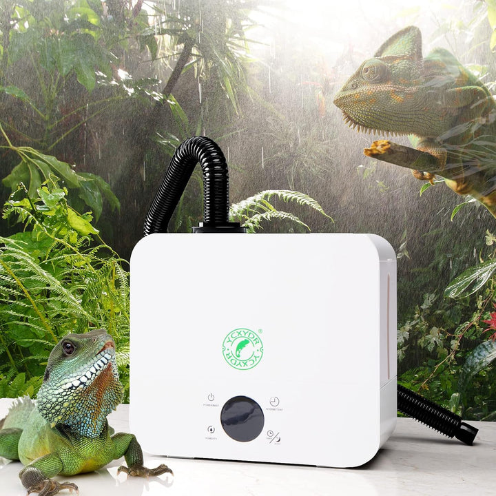 Reptile Humidifiers Smart Misting System, Reptile Mister Automatic with Timer, Terrariums Humidifier with 360°Adjustable Misting Nozzles, Spray Kit for Rainforest Plants Amphibian
