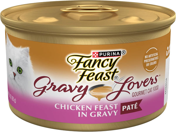 Purina  Gravy Lovers Chicken Feast Pate in Wet Cat Food Gravy - (Pack of 24) 3 Oz. Cans