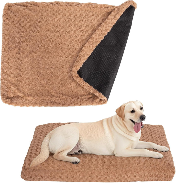 Faux Fur Dog Bed Covers – Ultra Soft Rose Velvet, Removable & Washable, Cozy & Durable,Large Pet Bed Cover Only (No Filling) – Gray, (Rose Velvet Dark Gray, 36" L X 24" W X 4" Th)