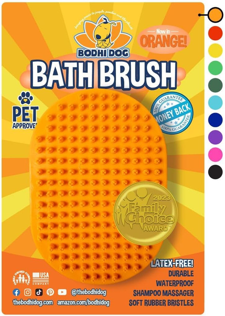Shampoo Brush - Pet Grooming & Bath Supplies for Dogs and Cats - Bath Brush for Long & Short Hair - Premium Scrubber for Shower, Bathing & Massage (One Pack, Blue)