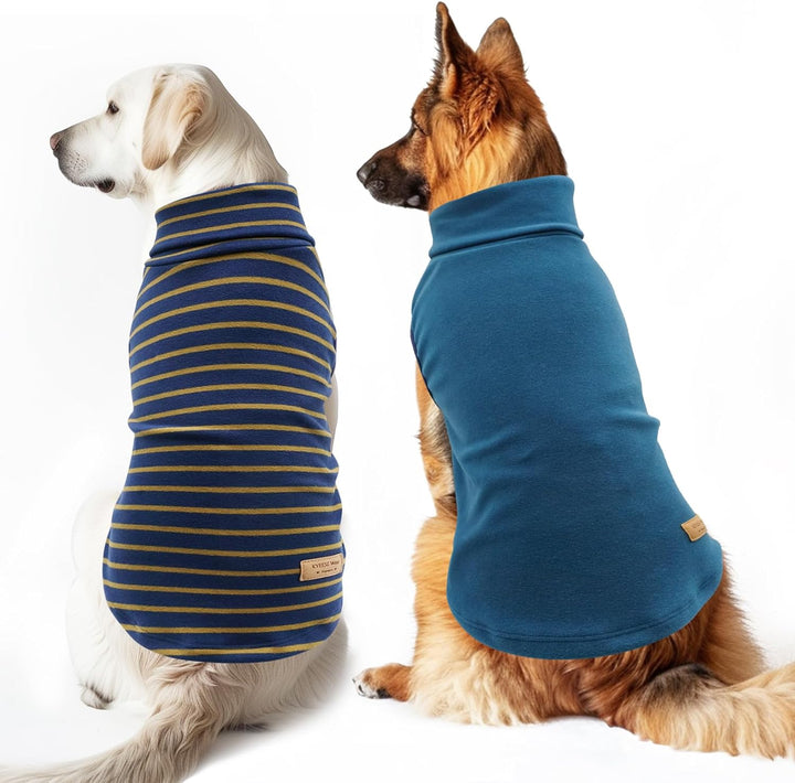2Pack Dog Sweater Soft Dogs Clothes Warm Dachshund Clothes Turtleneck Pets Coats Dog Sweaters for Small Dogs Girl Pullover Small Pet Sweaters Stretchy Pet Sweatshirt
