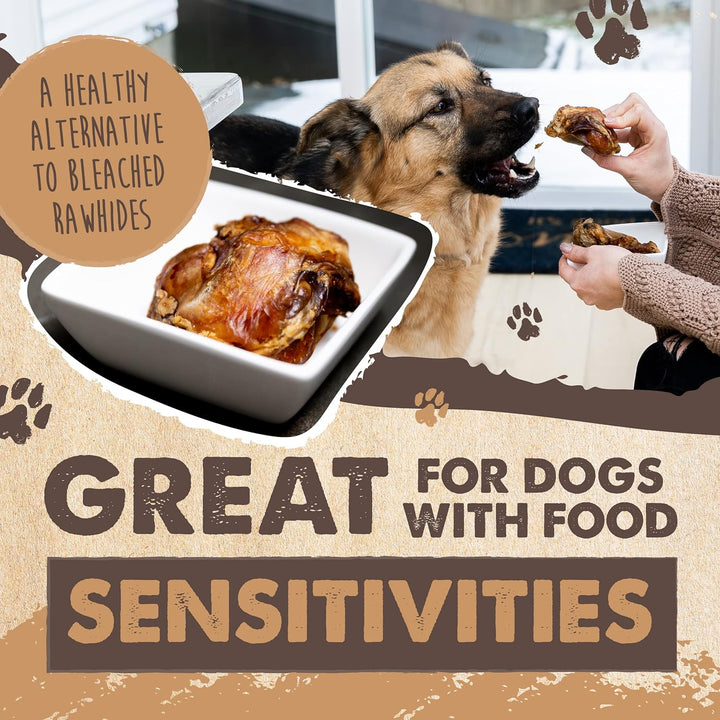 Naturals Dog Bones - Cow Knee Caps & Knuckle Bones for Dogs (8 Pack) | 100% Natural Beef Knee Caps, Meaty Pet Treat