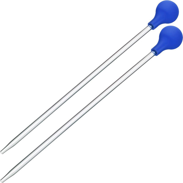 2 Sets Long Pipette for Fish Tank Coral Food Feeder Long Syringe Aquarium Coral Feeding Tube for Marine Fish Reef Aquatic Plant Spider Snake Lizard(Blue)