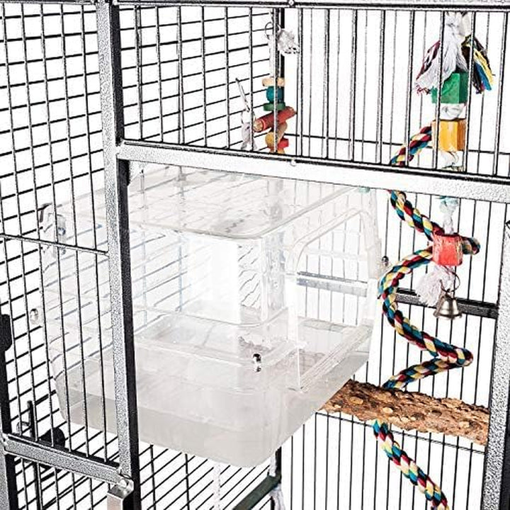 Large Bird Bath for Cage, Parrot Bath for Parakeet, African Grey, Amazon, Conure, Cockatiel(13X11X8 Inch)