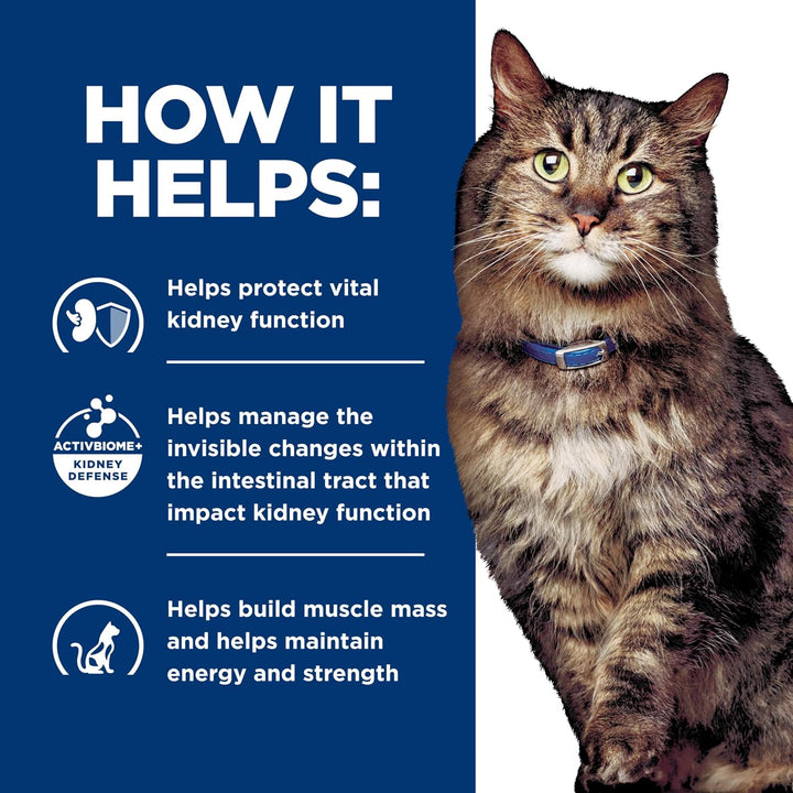 K/D Early Support Kidney Care Chicken Flavor Dry Cat Food, Veterinary Diet, 4 Lb. Bag