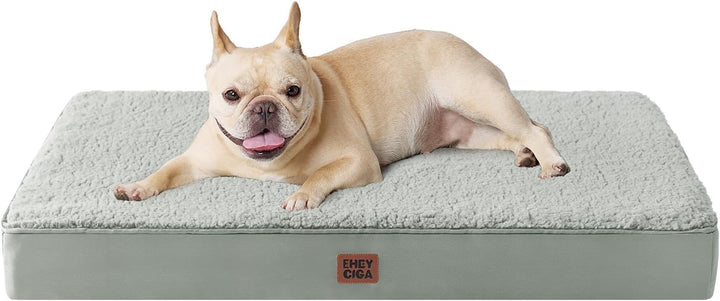 Orthopedic XL Dog Beds for Extra Large Dogs with Removable Washable Cover for Crate, Grey, 41X27