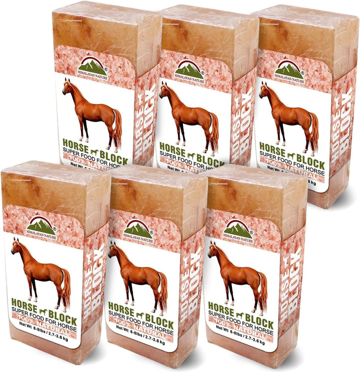 Licking Salt for Horse, 100% Pure Himalayan Pink Salt Chunks, 6 LBS, Animal Feed Salt Chunks, Horse Salt Licks, Natural Mineral Salt - Pack of 2