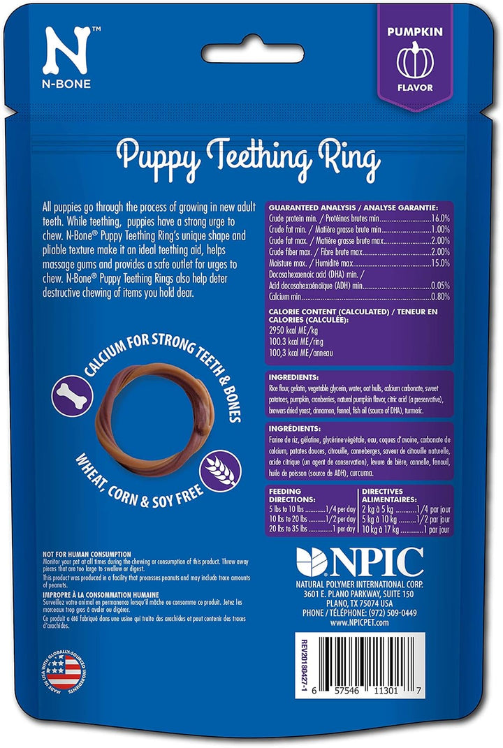 Puppy Teething Ring Pumpkin Flavor 7.2 OZ/(6 Pack)