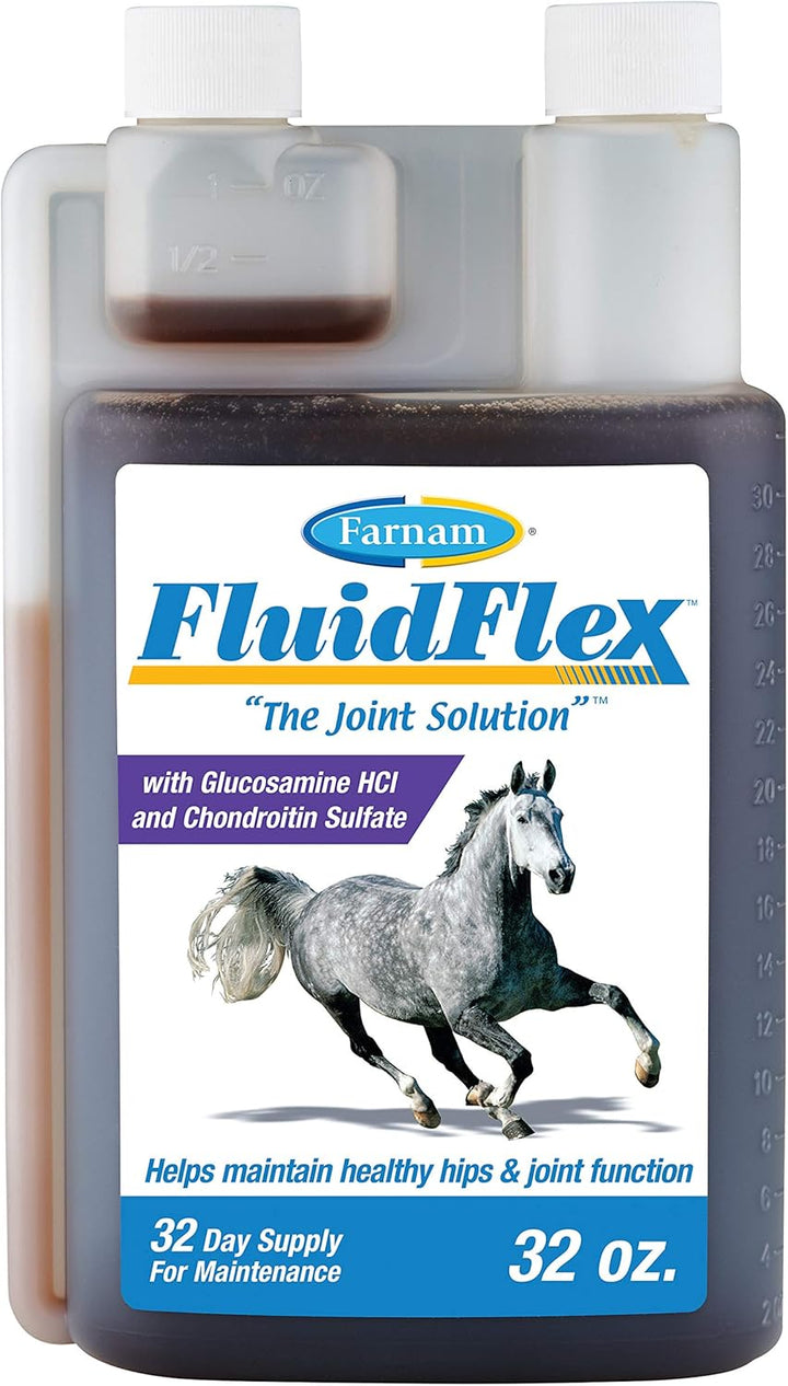 Fluidflex Liquid Joint Supplement for Horses, Helps Maintain Healthy Hip & Joint Function, 32 Ounces 32 Day Supply