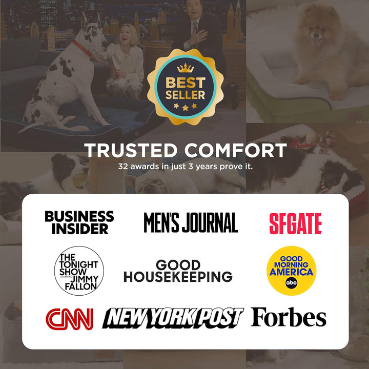 Orthopedic Dog Beds Large Sized Dog - Washable Large Dog Cat Bed Waterproof, Comfort Dogs Couch Sofa with Washable Removable Cover, Pet Bed with Nonskid Bottom, Grey, 35"