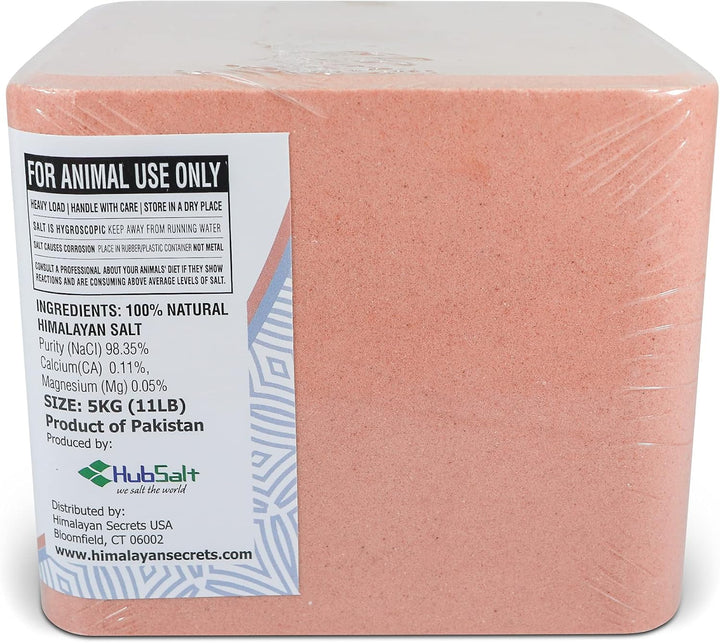 ® 11LB (5KG) Compressed Pink Himalayan Salt Lick | for Livestock and Wildlife Animals | 100% Pure & Natural Feed Salt Block | Natural Minerals and Trace Elements