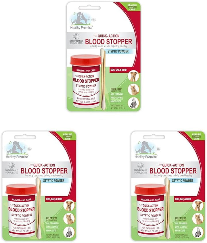 Healthy Promise Quick Action Blood Stopper Styptic Powder for Dogs & Cats, 0.5 Ounces (Pack of 1)