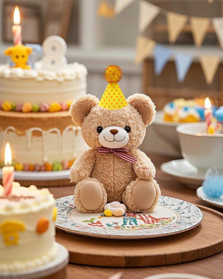 10 Pack Mini Party Hats for Small Dog Birthday Stuffed Animals Dolls Puppy Cats Adjustable Headband Colorful Holiday Felt Hats Kitten Pet Grooming Costume Accessories