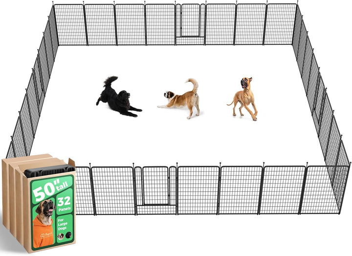 Rollick Unleashed Dog Playpen for Indoor, Yard, RV Camping, 24 Inch 8 Panels for Small and Puppy Dogs, Black│Patented