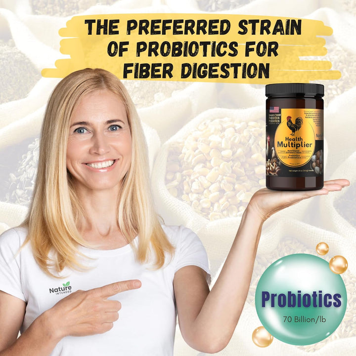 Brewer'S Yeast + Probiotics + Niacin + Vitamins Supplement for Ducks, Chickens and Poultry. (Molt Recovery, Severe Stress, Egg Quality and Development) 10-Ounce Resealable Foil-Lined Pouch